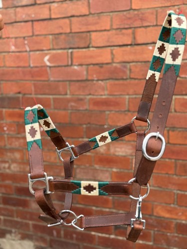 Leather polo headcollar - headcollar, halter