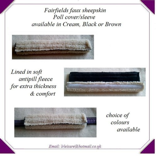 Faux sheepskin poll cover - sheepskin,