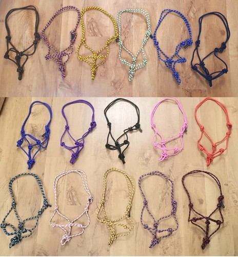 Hand made rope halter knotted - hand,