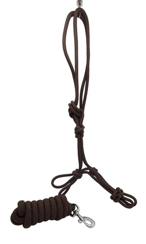 Rope halter brown knot - brown,