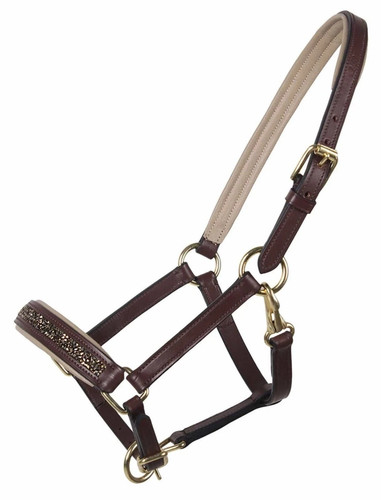 Qhp lupine leather - lupine, headcollar