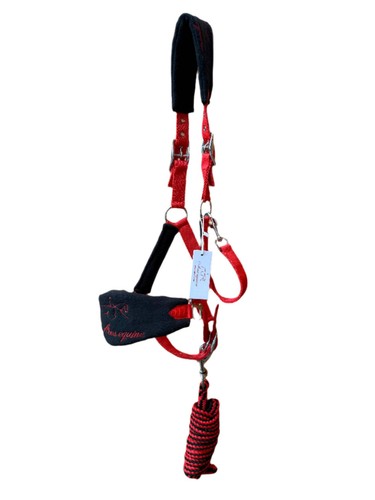 Nylon horse headcollar fleece - nylon,