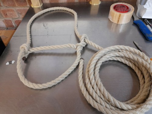 Rope halter head - rope, brown