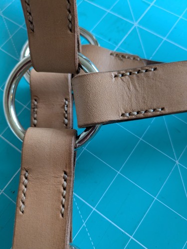 Hand made leather halter - hand,